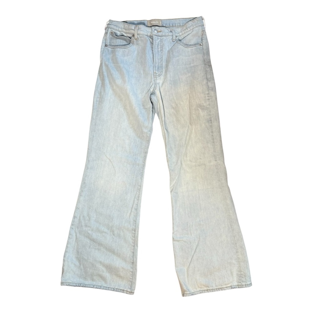 Everlane Light Wash High Rise Flare Jeans Fog 30